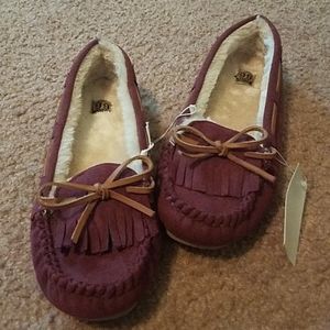 Wine colored Moccasins
